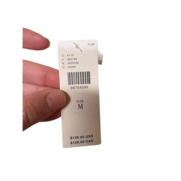 Mare Mare Ivory Peplum Top Sleeveless Zip Back Pleated Pockets Size M - Picture 6 of 8